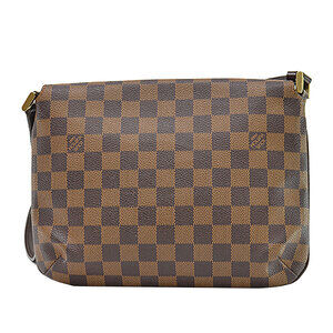 Louis Vuitton Musette Tango Bag Brown Brown Ebene Canvas Short Shoulder Damier